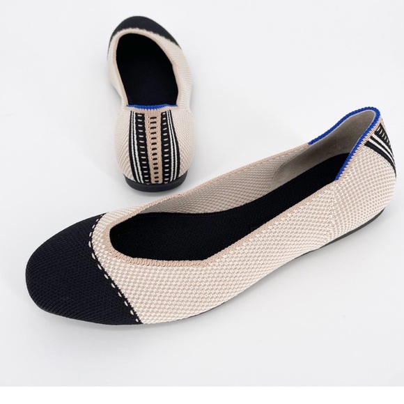 Rothy’s Tuxedo Captoe Square Toe Flats. Woman’s Size 6 1/2, Fits Size 6 - Picture 4 of 12